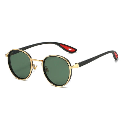Unisex Vintage Round Metal – Luxury Punk Fashion Sunglasses