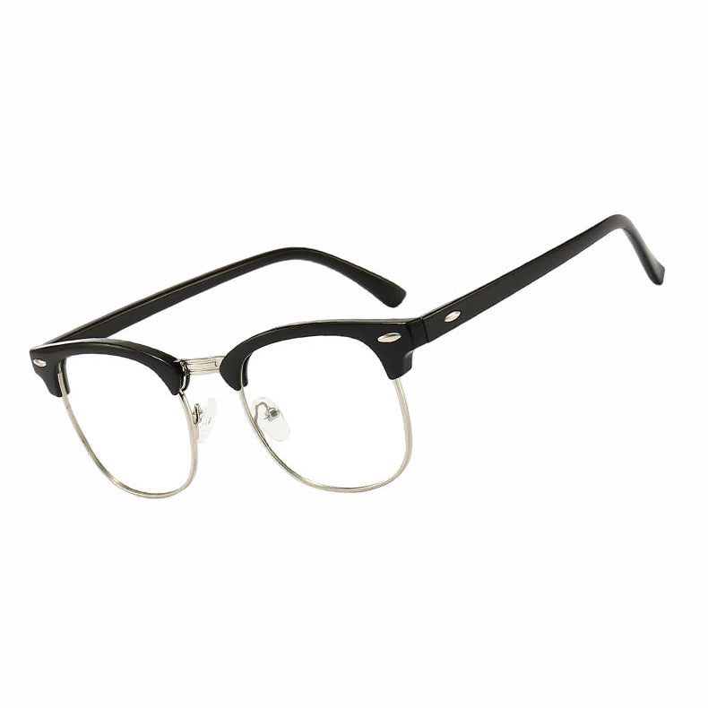 Retro Classic Half Frames Anti Blue Light Eyeglasses - retinosa