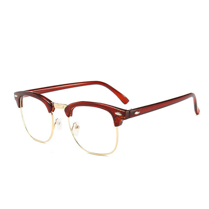 Retro Classic Half Frames Anti Blue Light Eyeglasses - retinosa