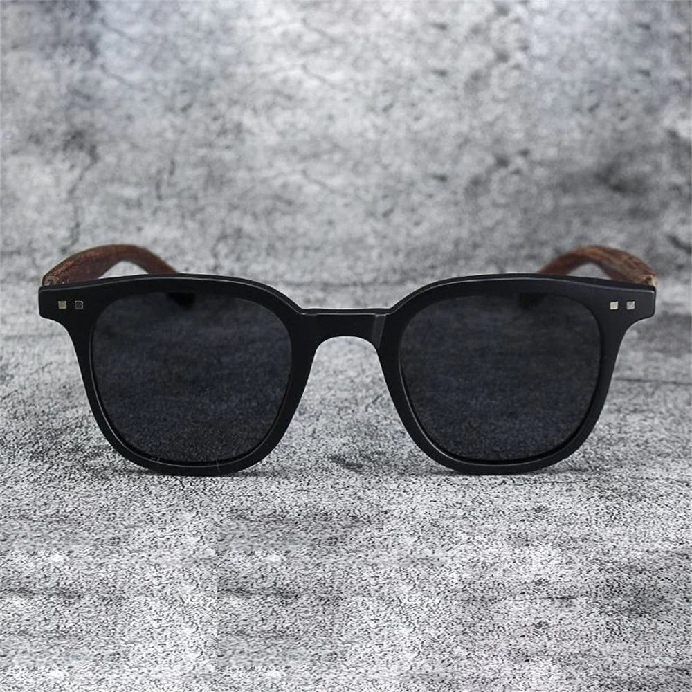 New Men Vintage Wooden Frame Sunglasses