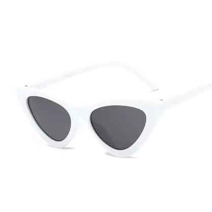 Sexy White Triangle Vintage Cat Eye Sunglasses - retinosa