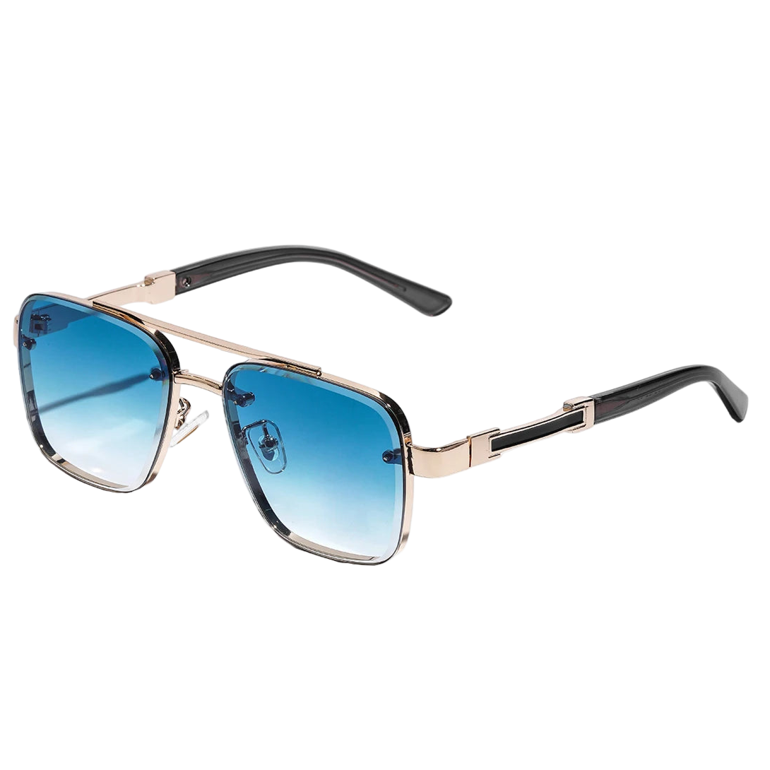 Ruiao Square Pilot Metal Gradient Luxury Sunglasses