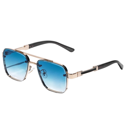 Ruiao Square Pilot Metal Gradient Luxury Sunglasses