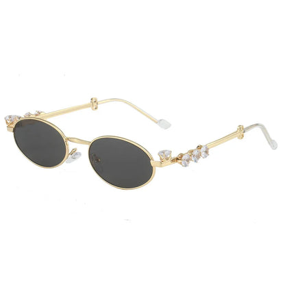 Metal Oval Frame Sunglasses Vintage Outdoor