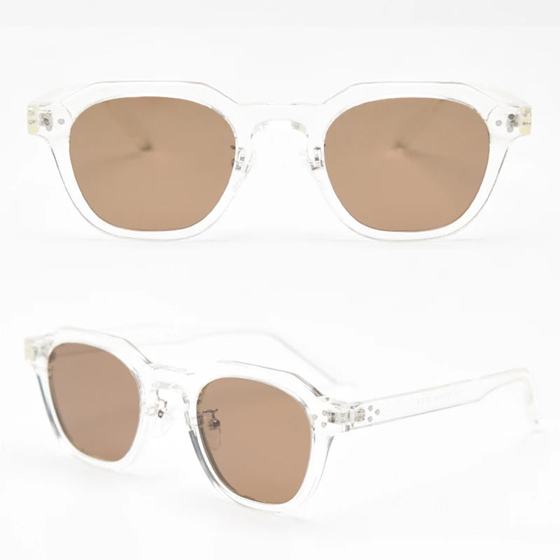 Peekaboo Korean Retro TR90 Polygon Polarized Sunglasses