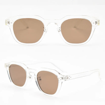 Peekaboo Korean Retro TR90 Polygon Polarized Sunglasses