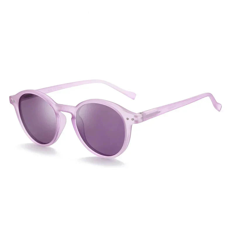 Retro Circular Polarized Sunglasses