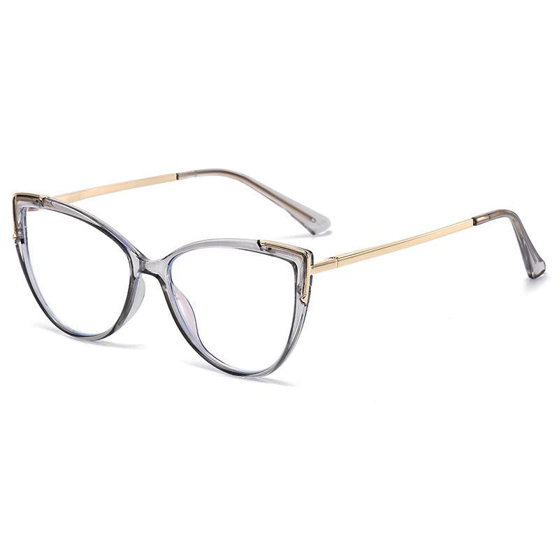Cat Eye Anti-Blue Light Spring Hinged Glasses - retinosa