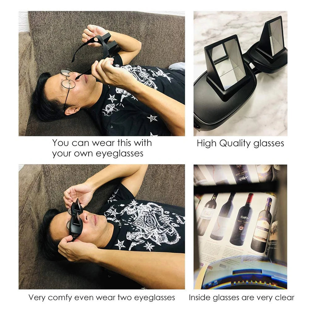 Lazy Creative Periscope Horizontal Reading Glasses