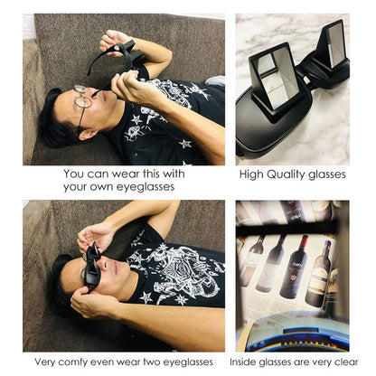 Lazy Creative Periscope Horizontal Reading Glasses