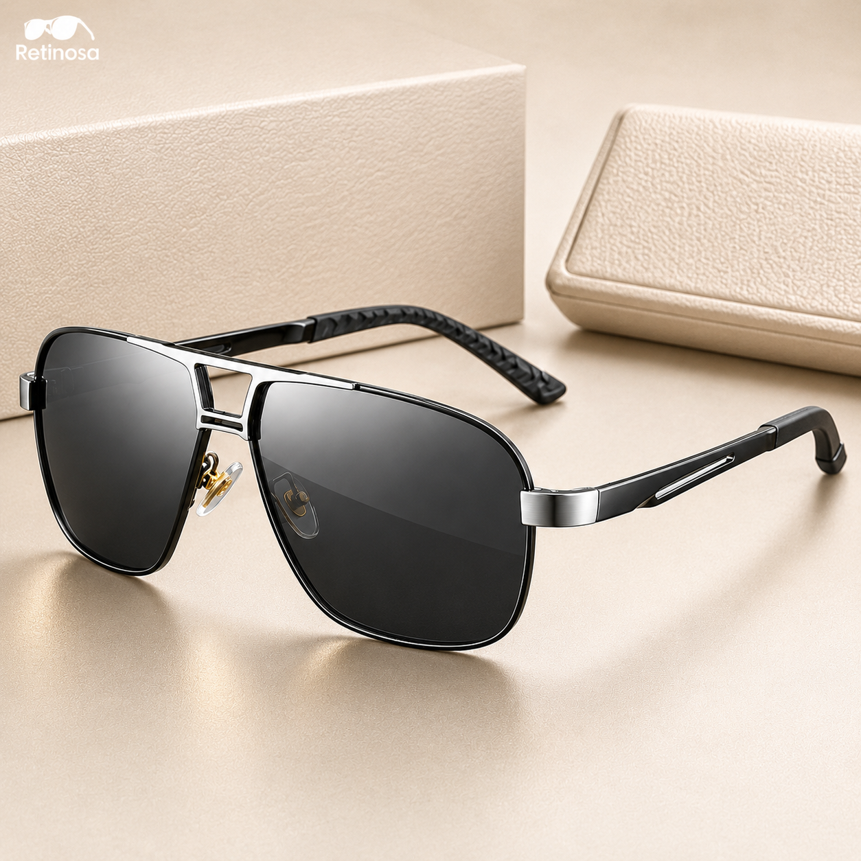 Retinosa AUREN™ — Luxury Polarized Square Sunglasses - retinosa