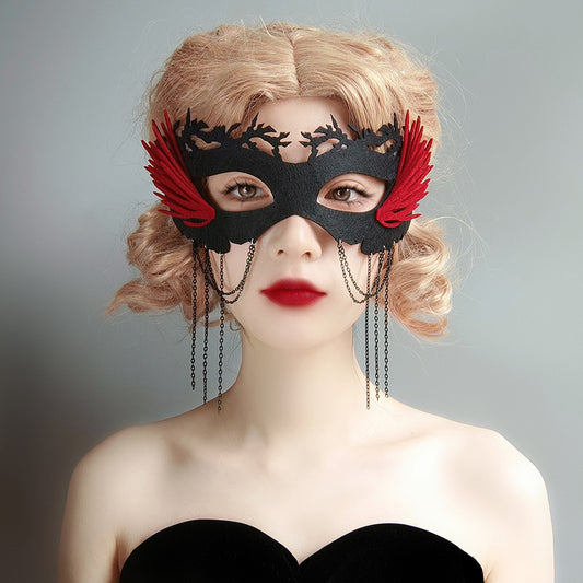 Half Face Halloween Masquerade Mask